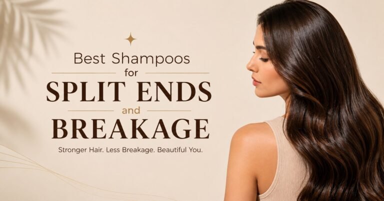 A woman with healthy, well-maintained hair demonstrating the best hair care for split ends.